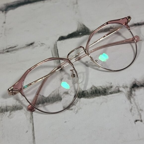 Firmoo Suofeia Eyeglass Replacement Frames S11093-C03 Womens Rose Gold Half Rim - Picture 8 of 9